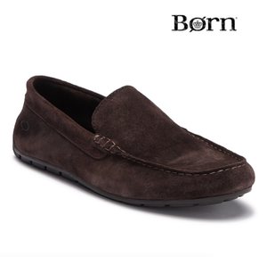 mens dark brown suede loafers