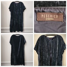 Peserico Evening Velour/crushed Velvet Fully Lined Side Pockets Open Jacket M/l