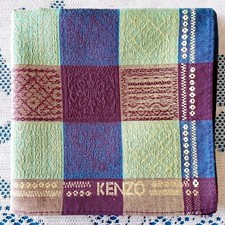 HANDKERCHIEF VINTAGE JAPAN MEN'S POCKET SQUARE ART CHECKS PLAIN COTTON 18" B0116