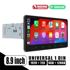 JOYING 8.9 Inch Head Unit New UI Android 12 Single 1Din In-Car Multimedia Player