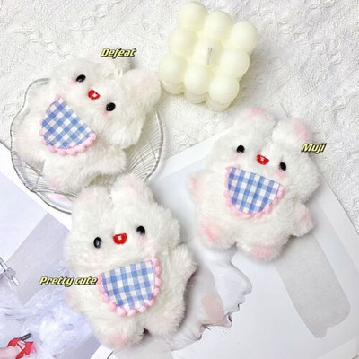 Car Keychain Accessories Lovers Rabbit Bags Hangings Female Genuine Imitate B^>d