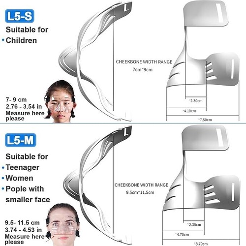 Qiancheng Black Transparent Padding Nose Guard Face Shield For Broken Nose - Picture 2 of 5