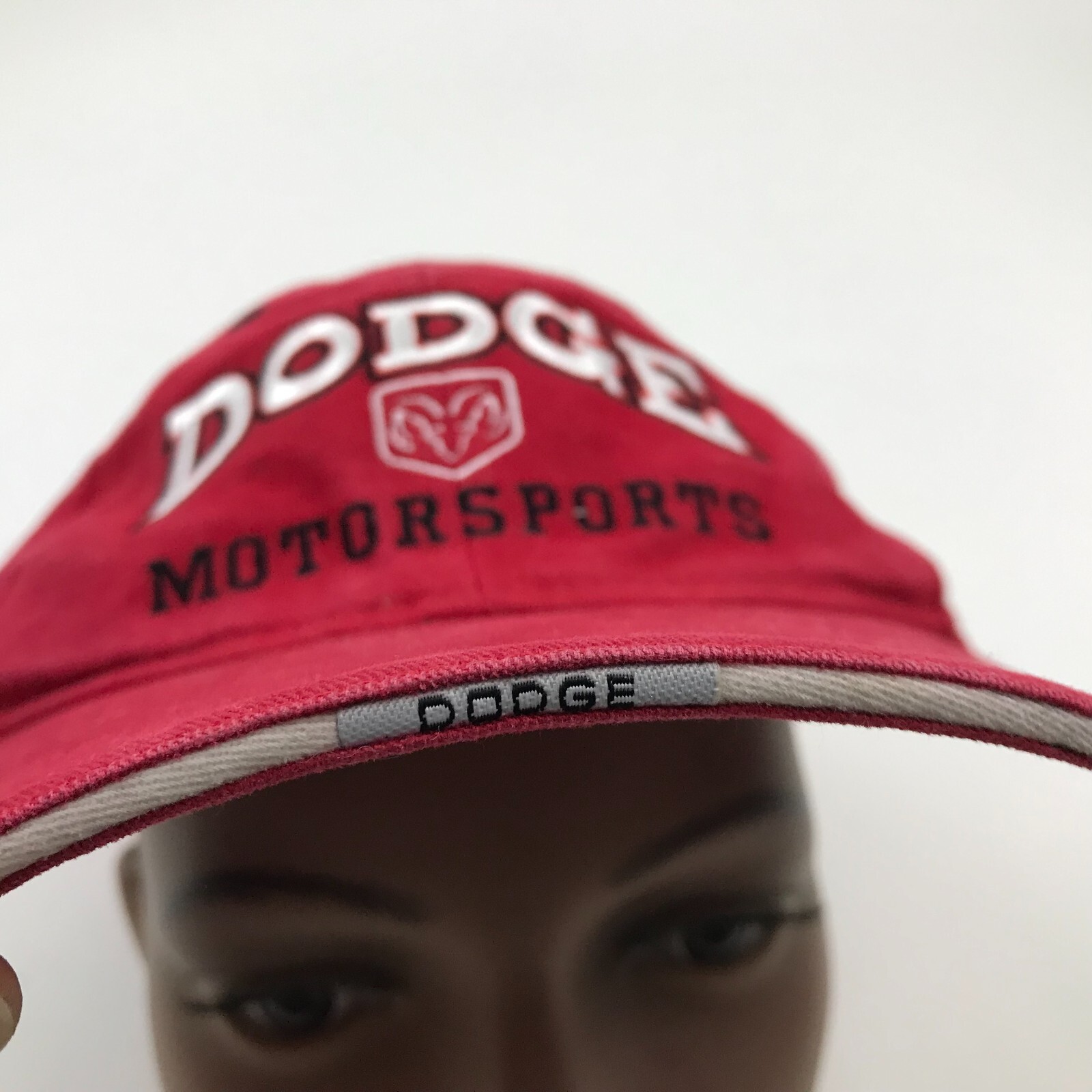 Dodge Hat Cap Strapback Red Black Adjustable Embr… - image 2