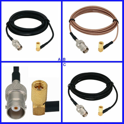 10-32 Microdot 90° M to BNC Jack Ultrasonic Cable Flaw Detector Vibration Sensor