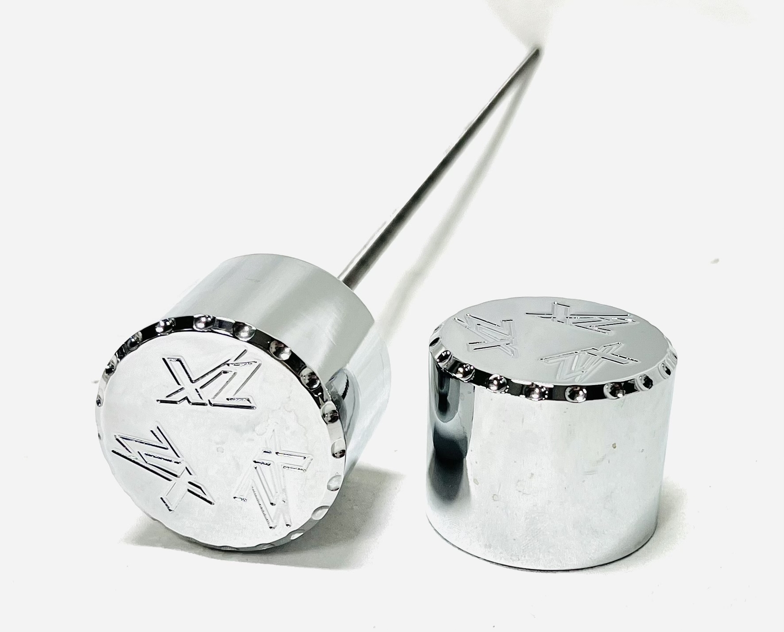 KAWASAKI CHROME DIAMOND CUT ZX ENGRAVED REAR AXLE CAPS KAWASAKI NINJA ZX