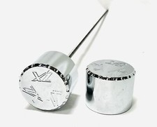 KAWASAKI CHROME DIAMOND CUT ZX ENGRAVED REAR AXLE CAPS KAWASAKI NINJA ZX