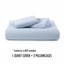 Wake In Cloud - Light Blue Duvet Cover Set 100% Washed Cotton Yarn Dyed Plain  eBay