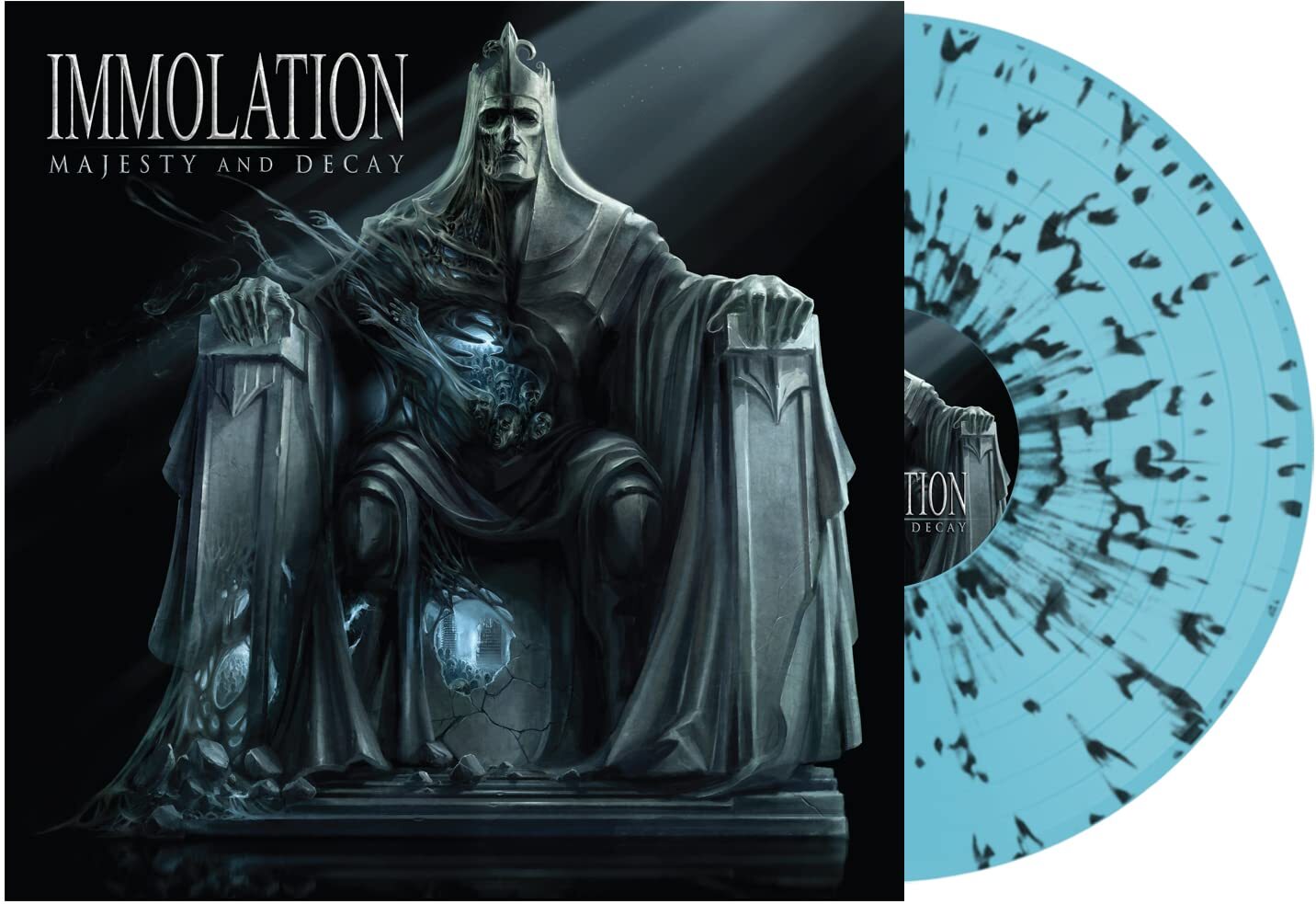 Immolation Majesty and Decay - Blue w/ Black Splatter (Vinyl LP)