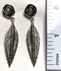 NWOT Or Paz Sterling Silver 925 Leaf Dangle Stud Earrings Made In Israel PZ / Au — photo 2