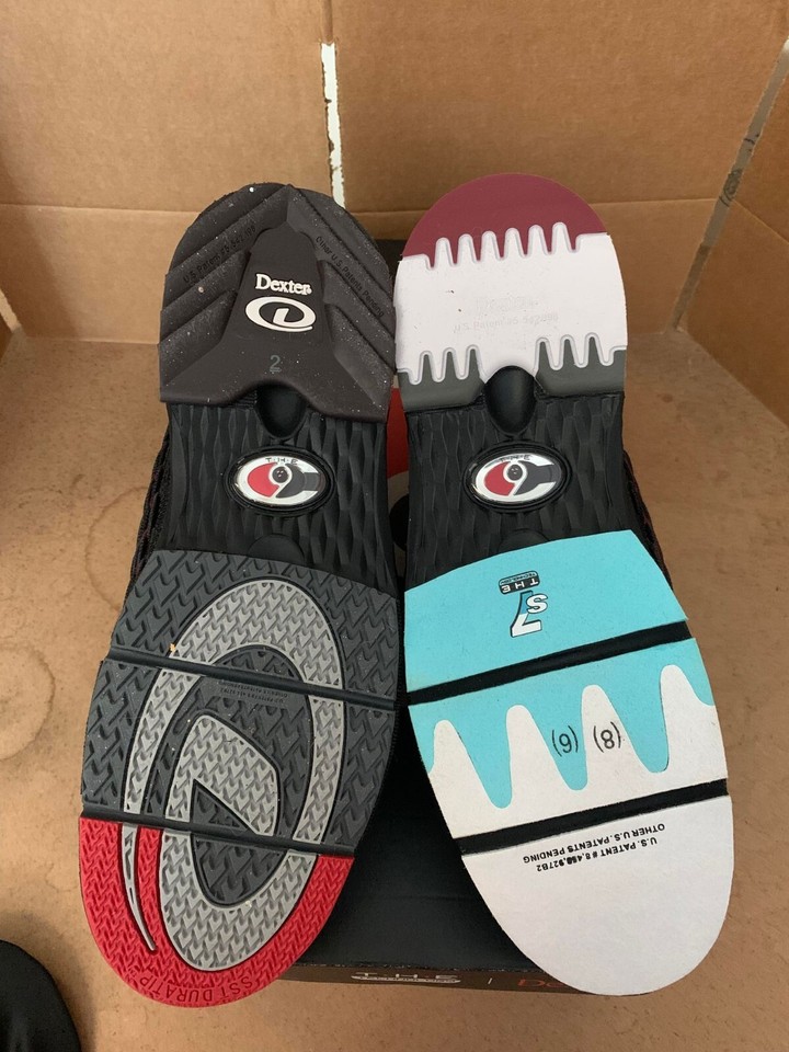 USED Dexter The C9 Knit Boa Black/Red Bowling Shoes Size 10 WIDE (EBAY