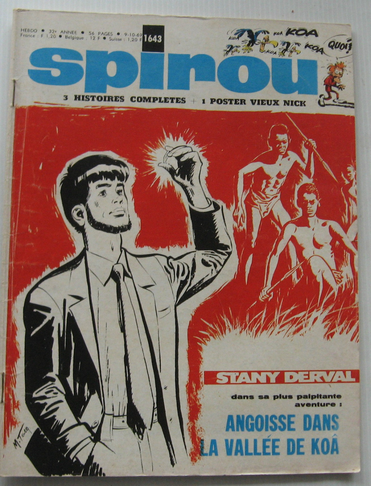 Spirou Journal No. 1643 The Gold Maker / Stany Derval 1969 Good Condition