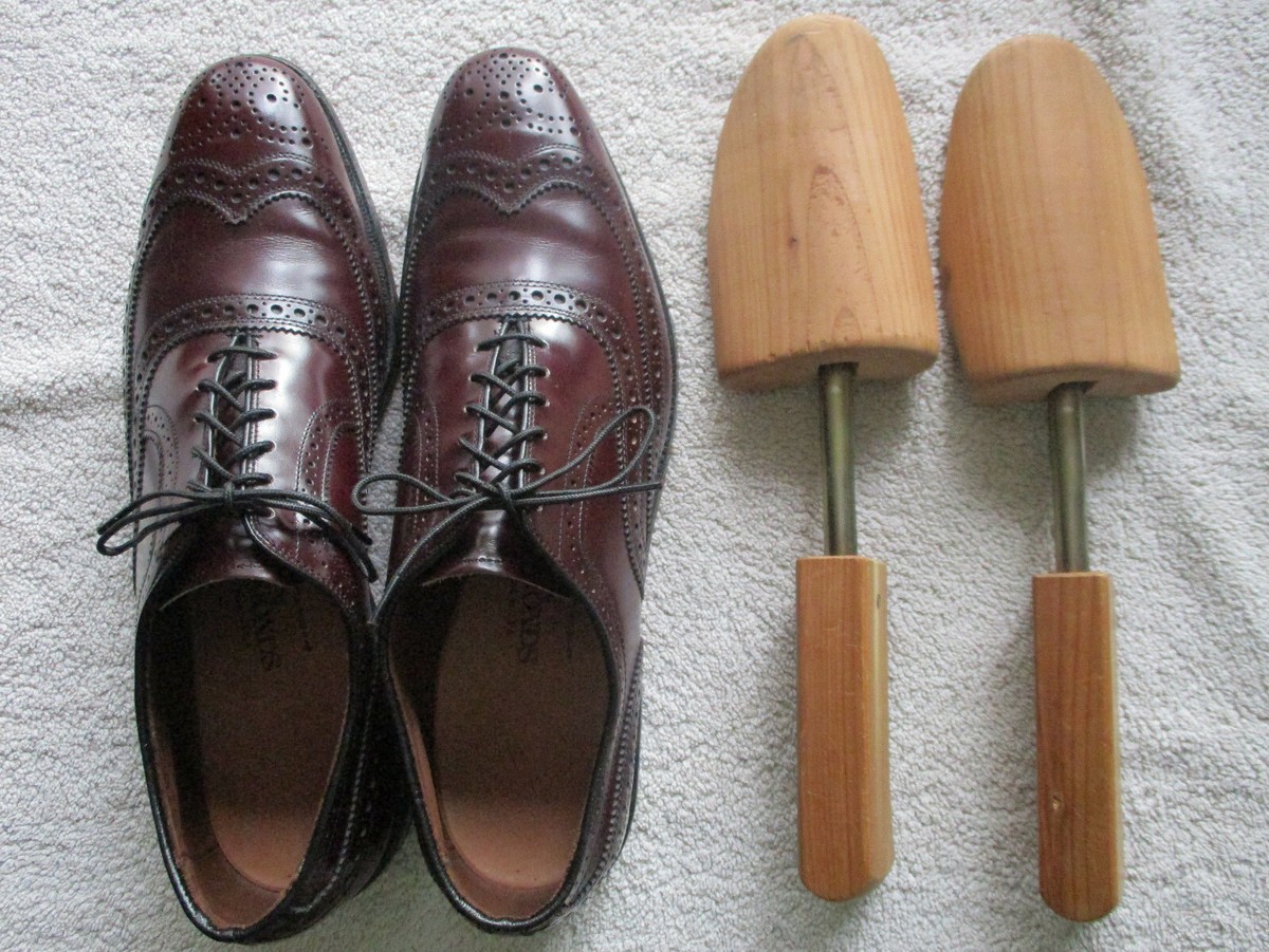 EUC Allen Edmonds MCALLISTER Burgundy Wing-Tip Oxford DRESS 