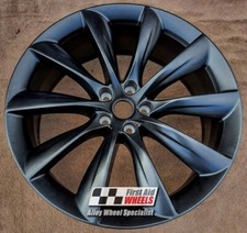 TESLA MODEL X 22" GENUINE TURBINE SATIN BLACK REFURBED REAR ALLOY WHEEL S621BSR