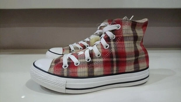 Timor Oriental Mostrarte apetito DS 2010 Converse Chuck Taylor AS Speciality Hi Unreleased Sample sz 5 Plaid  | eBay