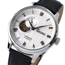 SEIKO PRESAGE SARY095 Mechanical Automatic Watch Leather Band White Dial 41.8mm 2
