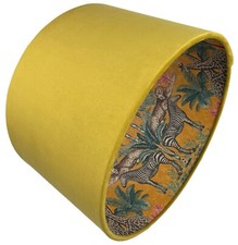 Velvet Safari Lampshade for Ceiling & Table Lamps - Kids Nursery Light Shade