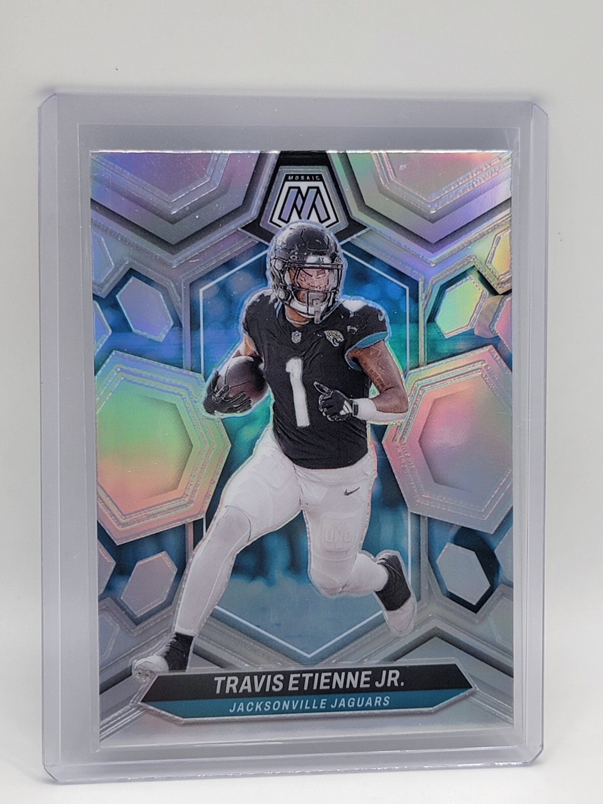 2021 Panini Mosaic #314 Travis Etienne Jr. Rookie Silver Prizm Jaguars