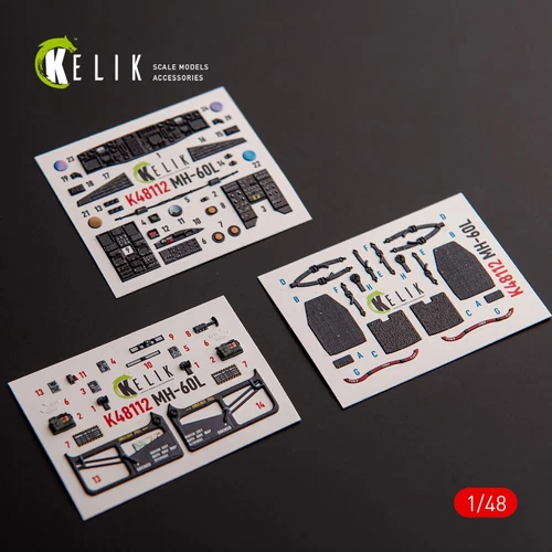 Sikorsky MH-60L Black Hawk. interior 3D Decals (for ICM model kit) 1:48 K48112