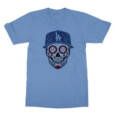 Los Angeles Dodgers Sugar Skull GO L.A. Baseball Unisex T-Shirt