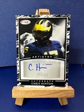 2022 CHRIS HINTON ROOKIE Sage Artistry BLACK Parallel AUTO RC Wolverines #A-CH