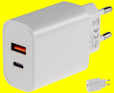 Stecker-Netzteil USB-A/C Ladegerät Lade-Adapter 5 V/DC,20W 2x2A|1x3,4A CTN-0522