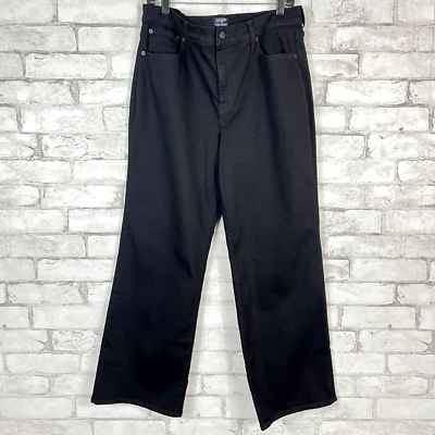 FACTORY NWT Petite Wide-Leg Black Full-Length Jean Jeans sz