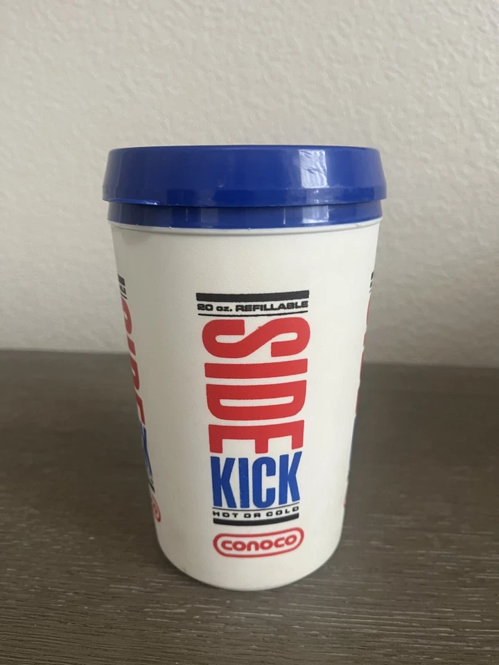Taza aislante de plástico vintage Conoco Side Kick 20 oz de Aladdin Foto 2 de 4