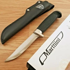 Marttiini Utility Knife 4.25" 420 Stainless Hunter Blade Textured Rubber Handle