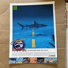 Original 11- 8.5''  CRUIS'N EXOTICA MIDWAY CRUSIN    ARCADE VIDEO GAME FLYER     image