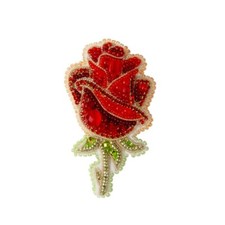 DIY Jewelry Making Beading kit Rose Brooch Bead Embroidery Pin Needlepoint