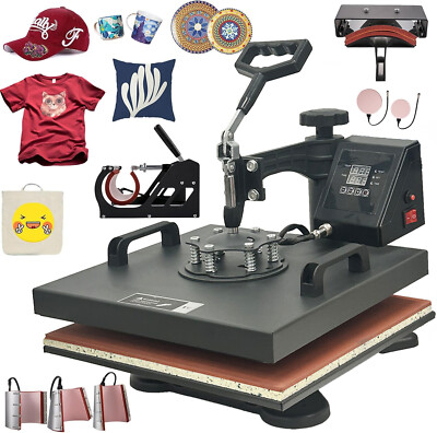 38x38cm Heißpresse 8IN1 Hitzepresse Transferpresse T-Shirt Heat Press Machine