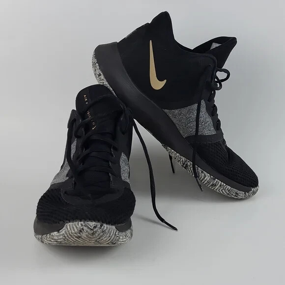 Nike Air Precision II Mens 9 High Top Sneakers Black Gold  display picture 1
