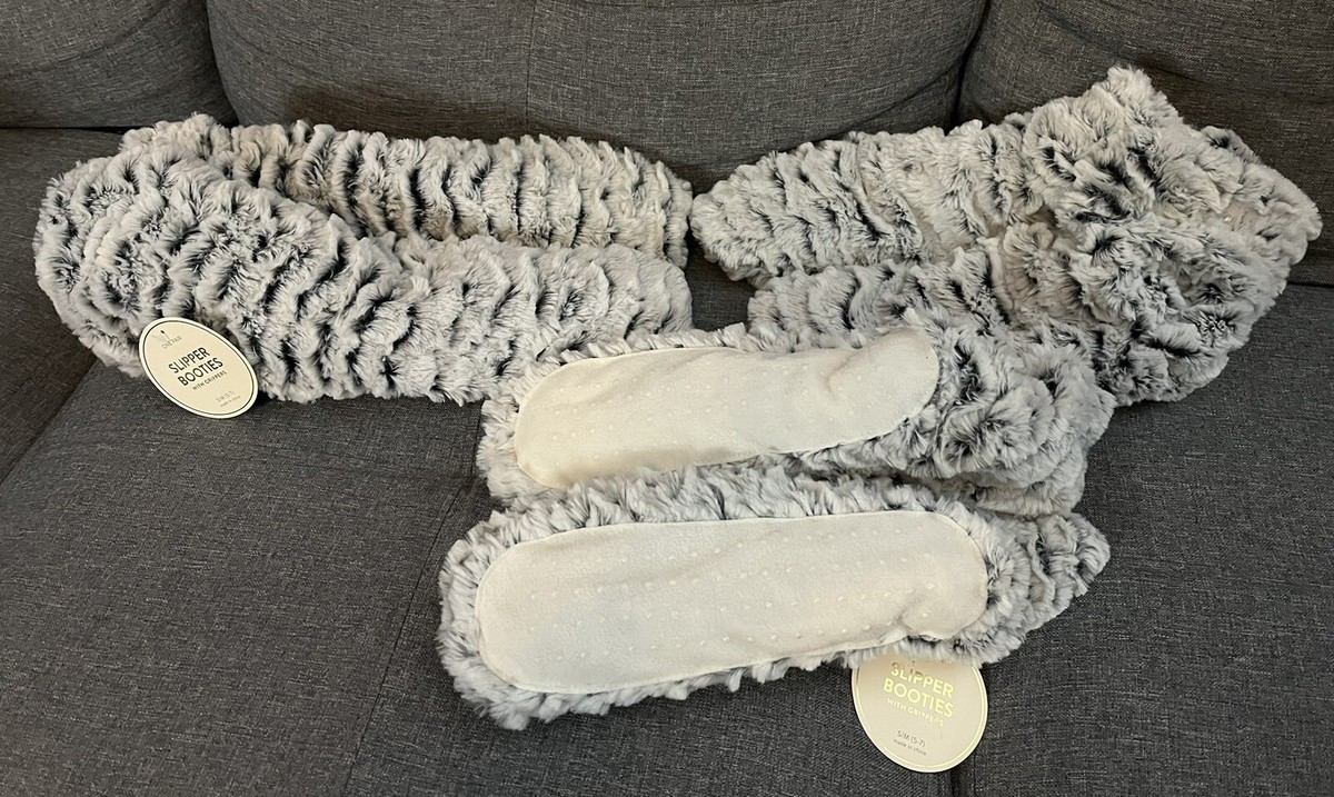 よし様 LOT 3 Faux Fur Slipper Booties Grippers Women's S/M Small Medium 5