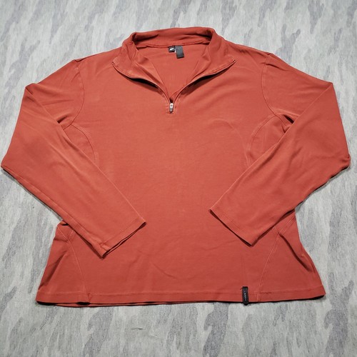 REI Top Womens XL Brown Long Sleeve Quarter Zip Outdoors