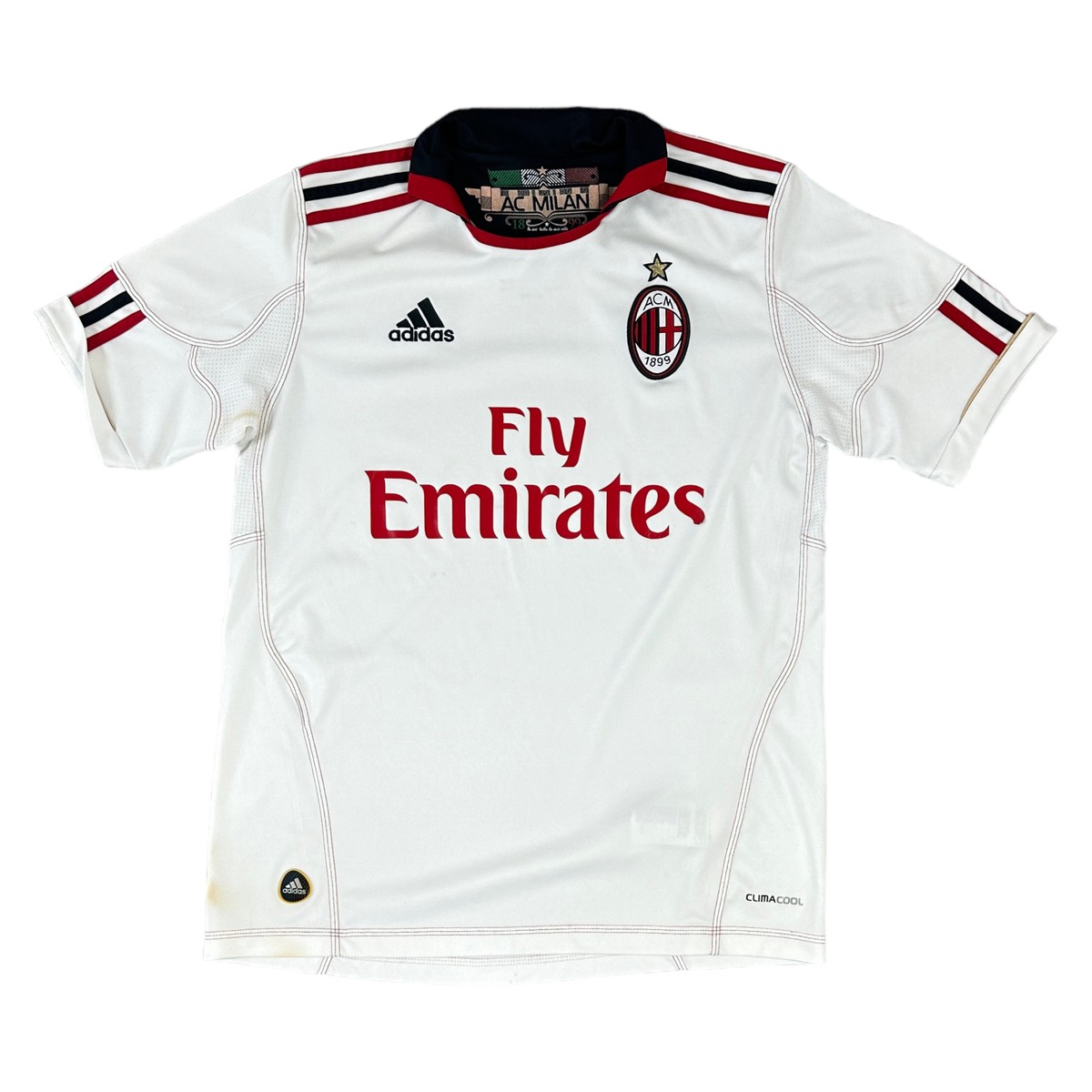 adidas AC MILAN 2010/11 away ACミラン Adidas AC Milan 2010/2011 Away Soccer Jersey Mens Size Small