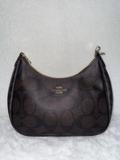 Coach Teri Shoulder Bag Signature Canvas, Gold, Walnut, Black New With Defects