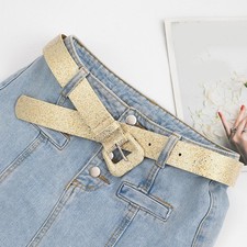 Light Luxury Sequins Waist Belt Women Commute Slimming Belt Cowgirl Cowboy Belt