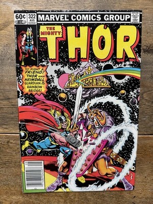 Mighty Thor #322   1982 Marvel   Thor vs Heimdall Guardian of the Rainbow Bridge