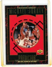 1995-96 Upper Deck Predictors Michael Jordan #R3 Def. P.O.T.Y. Chicago Bulls HOF