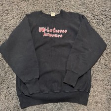 Vintage 90's UW La Crosse Athletics Champion Reverse Weave Sweatshirt Pullover