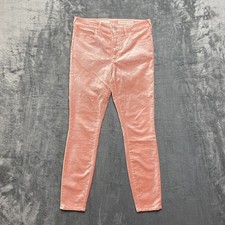 Pilcro And The Letterpress Crushed Velvet High Rise Skinny Jeans Womens 28 Pink
