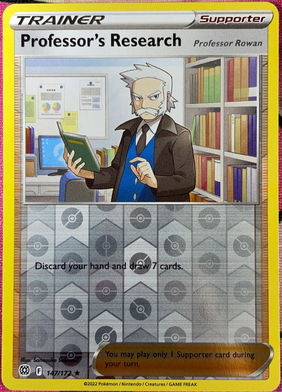 Professor's Research Reverse Holo Rare - 147/172 - Brilliant Stars Pokemon 2022