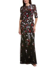 Teri Jon By Rickie Freeman Printed Maxi Dress Women's