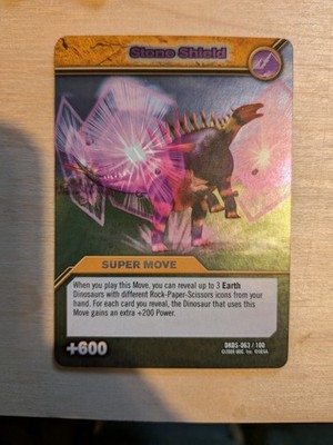Dinosaur King trading card DKDS 063/100  Stone Shield 