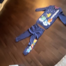 Pok mon Boys Size 8 Blue 2-Piece Pajama Set Long Sleeve Graphic Print