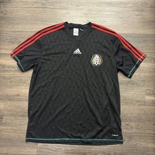 Adidas Mexico FIFA World Cup 2010 Soccer Jersey Black Green Red XL 24x29
