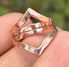 Solid Copper Minimalist Healing Ring Handmade Unisex Thumb Ring