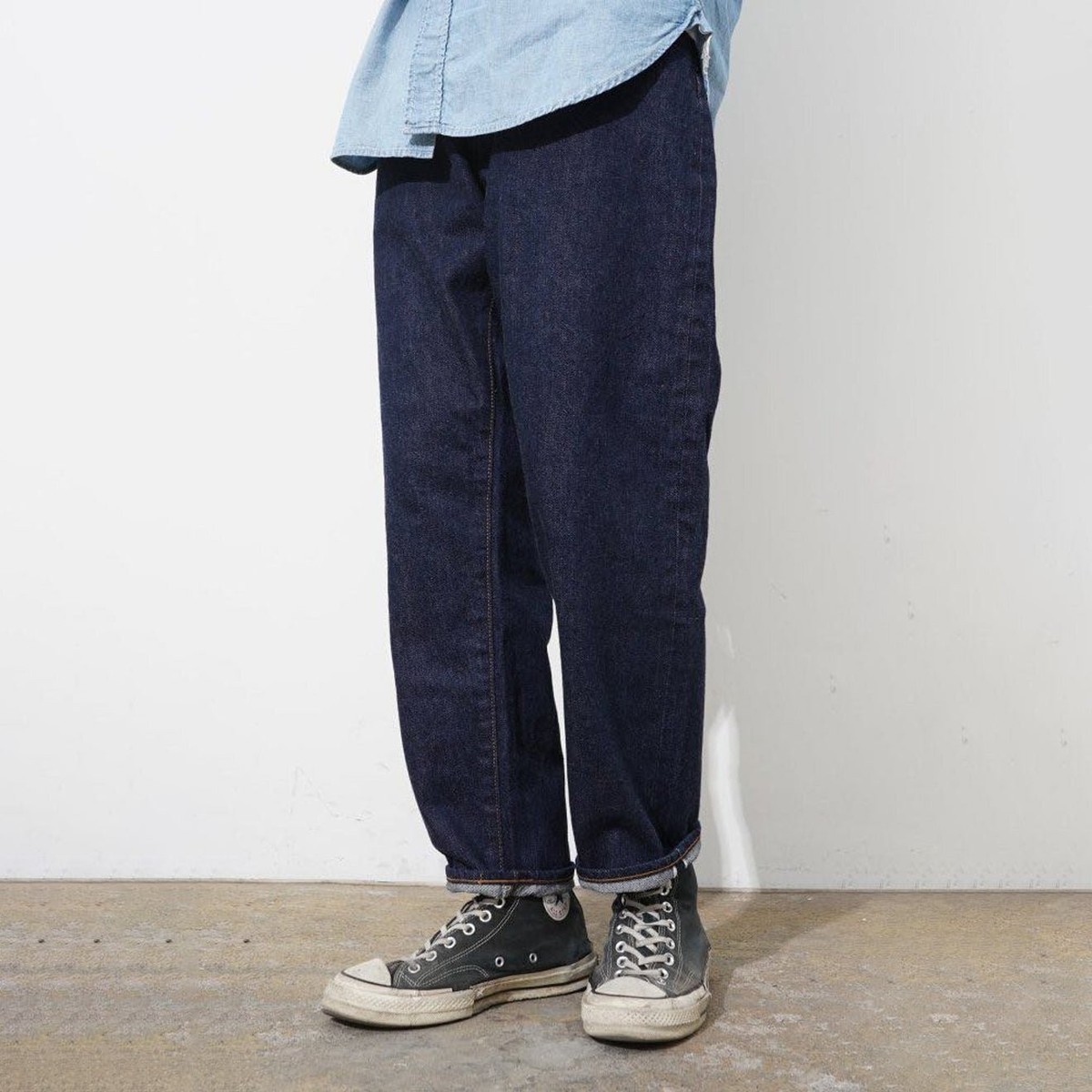 Ordinary Fits 108 Loose Ankle Denim Jeans One Wash Indigo | eBay