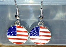 Patriotic Red, White & Blue Earrings