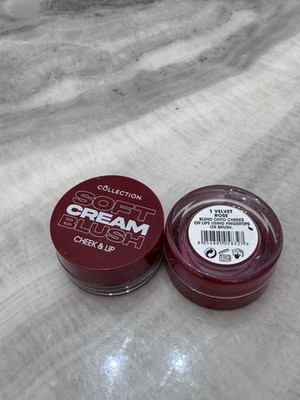 2x Collection Cosmetics Soft Cream Blush, Creme Lightweight Formula, Velvet Rose